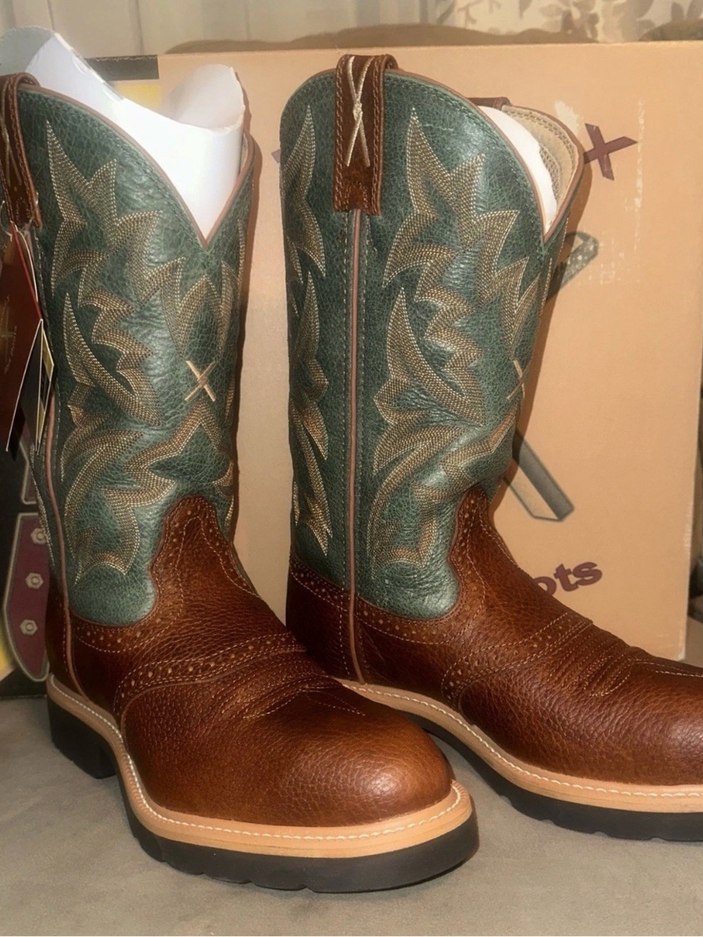 Twisted X Men's 12" Pull-On Cowboy Work
Boots Steel Toe EH 8.5D MSC0005